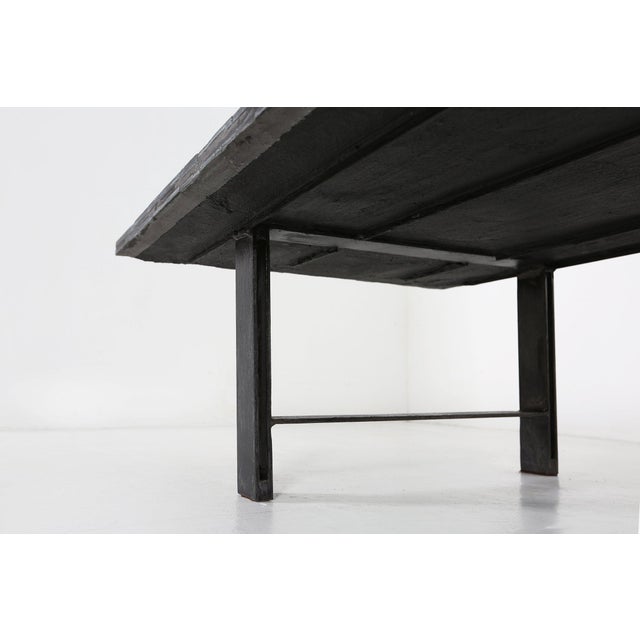 Black Brutalist Brazilian Stone Coffee Table by Pia Manu, 1960 For Sale - Image 8 of 15