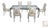 Milo Baughman Mid Century Modern Glass Top Table & 6 Chairs Set For Sale