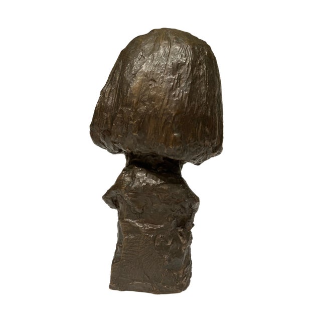1950s Mid 20th Century Bronze Bust of Chopin Bust by Sculptor Jiri Hanzalek For Sale - Image 5 of 10