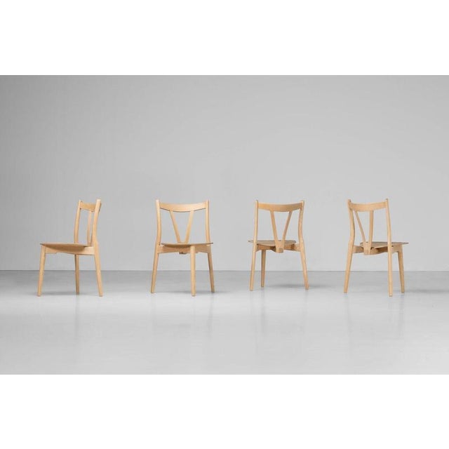 1980s PP51/3 V Chairs attributed to Hans J. Wegner for PP Mobler, Denmark, 1988, Set of 4 For Sale - Image 5 of 18