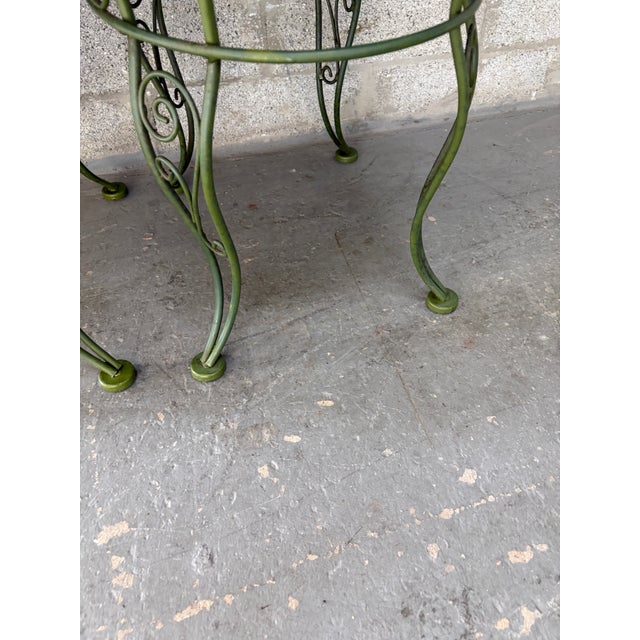 Gold A Pair of Vintage Mid-Century Modern Wrought Iron Bench / Foot Stools. Circa 1960s For Sale - Image 8 of 18