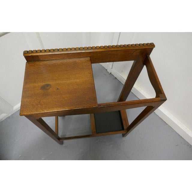 Golden Oak Hall Table Stick Stand, 1920s For Sale - Image 4 of 9