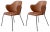 Set of Brown Leather Chairs by Lassen For Sale