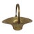Vintage Solid Brass Basket With Handle For Sale