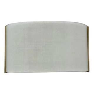 Italian Opaque Glass and Guilt Metal Wall Lamp, 1980s For Sale