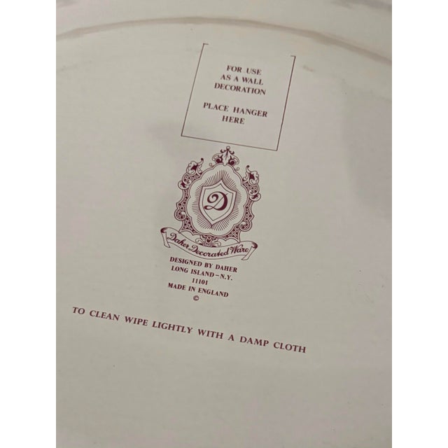 Chinoiserie Vintage English Blue and White Oval Daher Tea Tray For Sale - Image 3 of 5