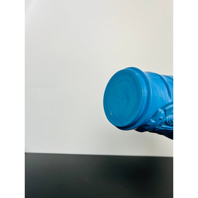 Blue Art Deco Ingrid Model 371 Turquoise Glass Vase by Curt Schlevogt, Czechoslovakia, 1937 For Sale - Image 8 of 10