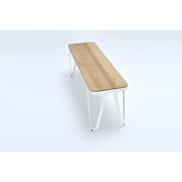 Loop Bench 240 in Walnut by Sebastian Scherer For Sale - Image 4 of 5