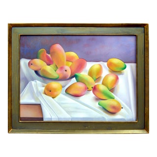 Mid Century Naturaleza Muerta Con Mangoes (Still Life W. Mangoes) by Francisco Dosamantes For Sale
