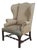 Antique Chippendale Mahogany Wing Chair W. Needlepoint For Sale