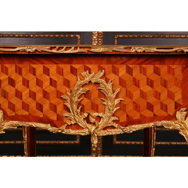 Brown French Louis XV Style Desk in Style of Francois Linke For Sale - Image 8 of 17