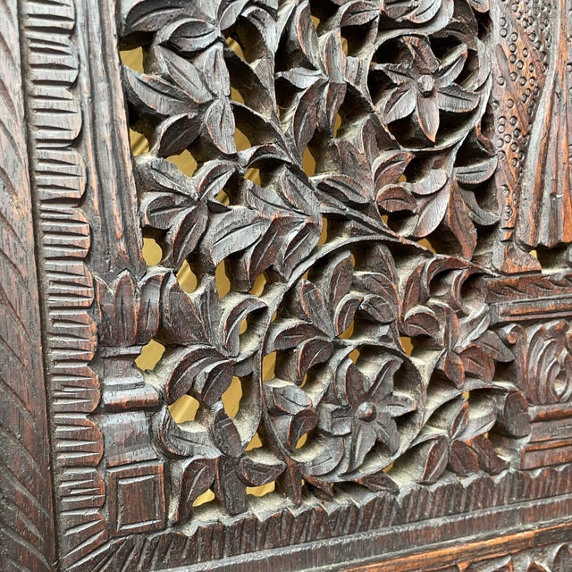 19th Century Intricately Carved Anglo-Indian Side Chair For Sale - Image 9 of 11