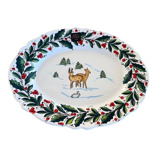 Italian Winter Scene Platter For Sale