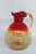 Mid-Century Modern Mid Century Crackle Glass Amberina Small Pitcher Vase For Sale - Image 3 of 12