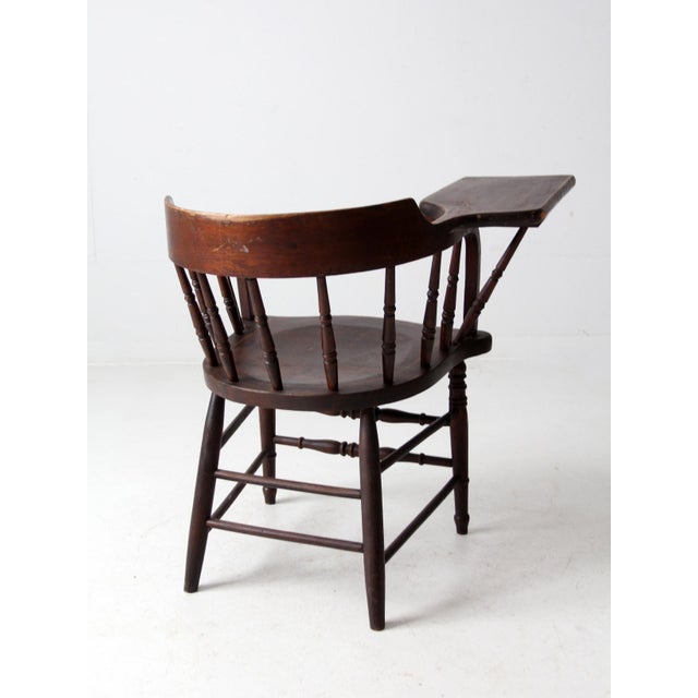 Antique Crocker Chair Company Windsor Writing Arm Chair For Sale - Image 12 of 15