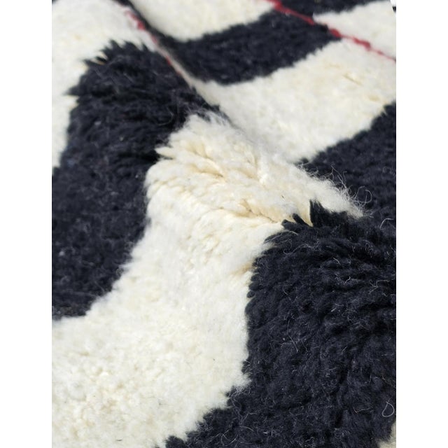 Checkered Moroccan Wool Rug - 10 X 8.2 Ft For Sale - Image 4 of 8