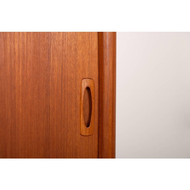 Brown Vintage Danish Teak Highboard by H.P. Hansen, 1960s For Sale - Image 8 of 17