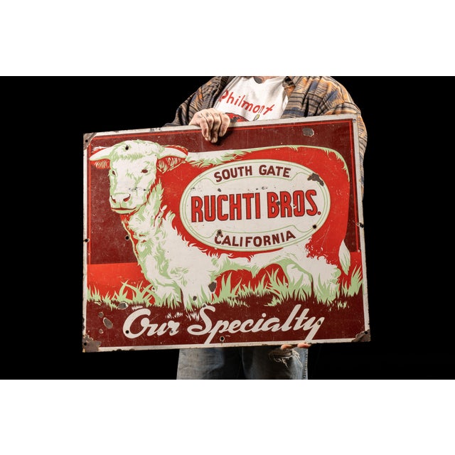 Vintage Ruchti Bros Beef SSP Advertising Sign For Sale - Image 4 of 8