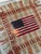 Late 20th Century Vintage American Folk Art Fiber Textile Flag, Framed, 29” Square For Sale - Image 5 of 12