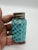 Antique Blue Lattice Blown Glass Salt or Pepper Shaker by Northwood, Circa 1890-1910's For Sale - Image 6 of 9