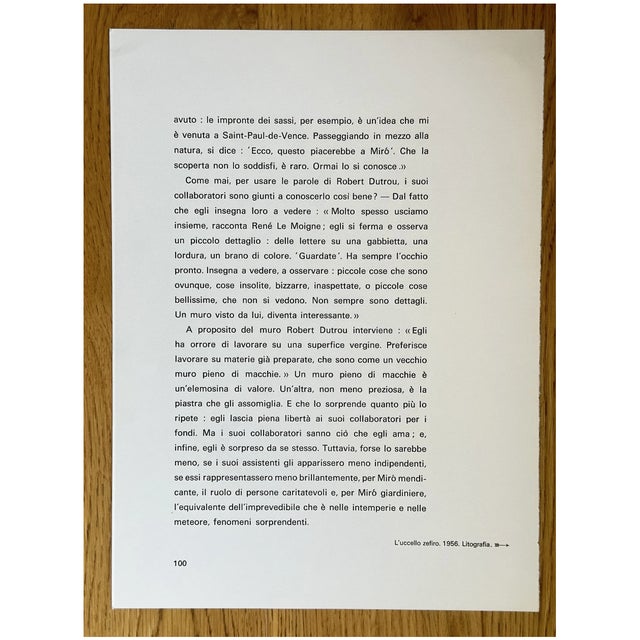 1970s Joan Miró Yellow & Black Abstract Lithograph Book Plate, Mid-20th Century For Sale - Image 5 of 6