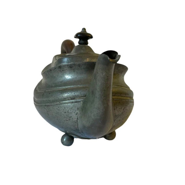 English Antique Turtle Back Britannia Tea Pot Genie Pot For Sale - Image 3 of 13