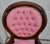 Victorian Antique Walnut Pink Round Back Victorian Style Parlor/Boudior Chair For Sale - Image 3 of 13