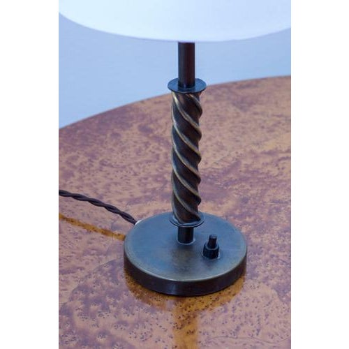 Swedish Modern Brass Table Lamp For Sale - Image 3 of 10