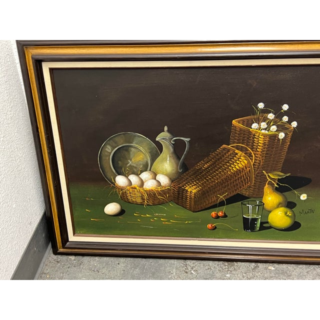 Violette DeMazia Vintage Still Life Painting, Signed Martin For Sale - Image 10 of 12