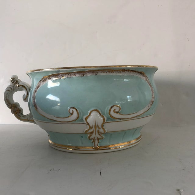 Antique Washbowl Set 2-Piece Robins Egg Blue For Sale - Image 4 of 10