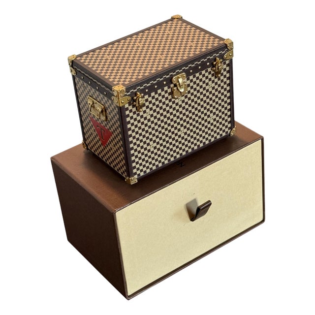 Louis Vuitton Limited Edition Paperweight, Mini Vuitton Jewelry Box in the Shape of a Trunk, 2012 For Sale