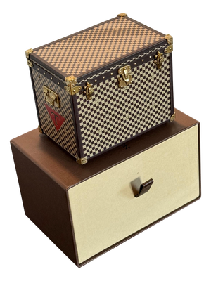 Louis Vuitton Limited Edition Paperweight, Mini Vuitton Jewelry Box in the Shape of a Trunk, 2012