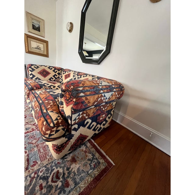 Mid 20th Century Vintage Southwestern Design Kilim Style Sofa George Smith Ralph Lauren Style For Sale - Image 5 of 11