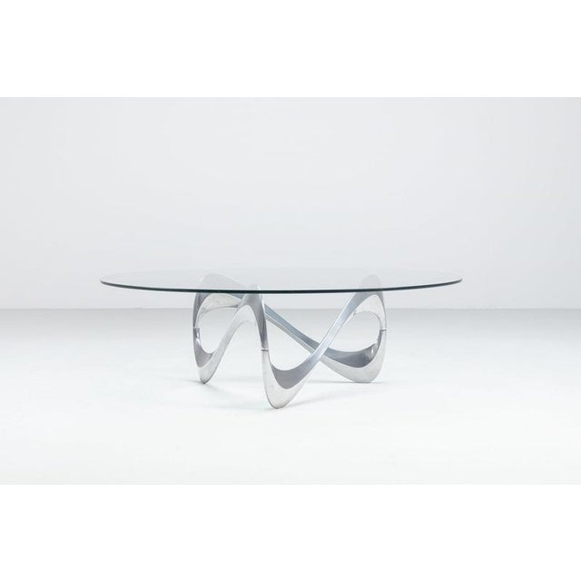 Mid-Century Modern Snake Coffee Table attributed to Knut Hesterberg for Ronald Schmitt, Germany, 1965 For Sale - Image 3 of 14