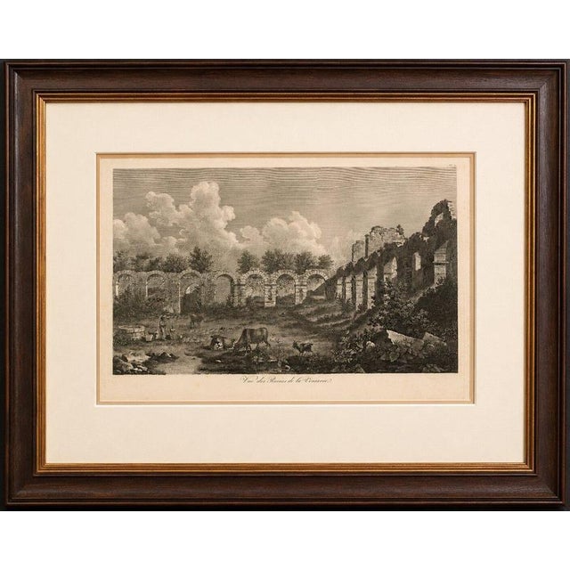 Title: Vue des Ruines de la Vénerie – French Architectural Ruins Copperplate Engraving, Louis-Pierre Baltard, 1803 : This...