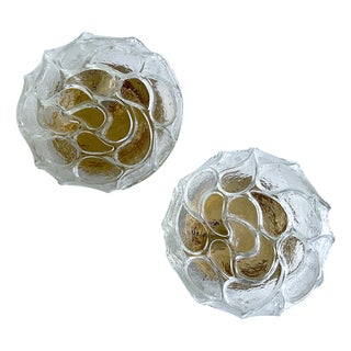 Mid-Century Bubble Glass Wall Lights, 1960s, Set of 2 For Sale