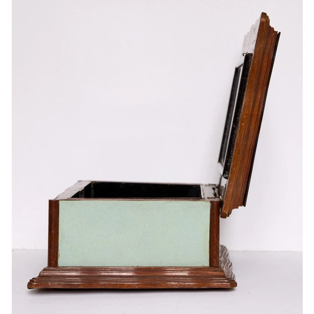 Wood Italian Mid-Century Mirrored Letter Box For Sale - Image 7 of 12