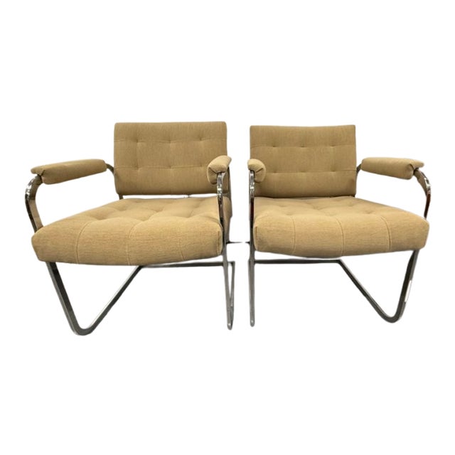 Pair of 1950s Bauhaus Style Chairs For Sale
