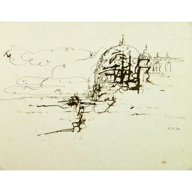 Traditional Seascape Ink Wash For Sale - Image 3 of 3