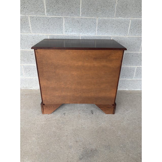 (A) Henkel Harris Mahogany Bracket Foot 4 Drawer Bachelor Chest For Sale - Image 10 of 12