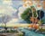 Mid Century Autumn Landscape, Showers Beneath San Gabriel Hills by Aletha Martin Vibrant autumn landscape of a crystal...