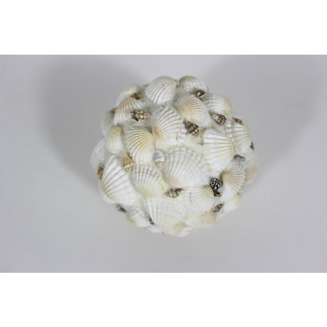Vintage Decorative Shell Ball Sphere For Sale - Image 4 of 5