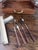 1950s 1950s Karoff Japanese Tabletop Walnut Mini Bar Cabinet With Decanters, Glasses & Tools For Sale - Image 5 of 11