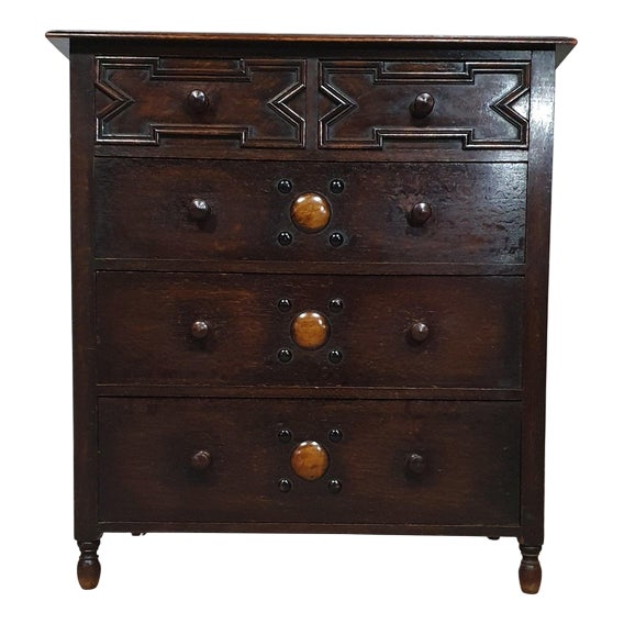 English Charles II Chest of Drawers in Oak For Sale