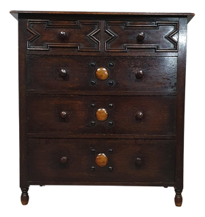 English Charles II Chest of Drawers in Oak