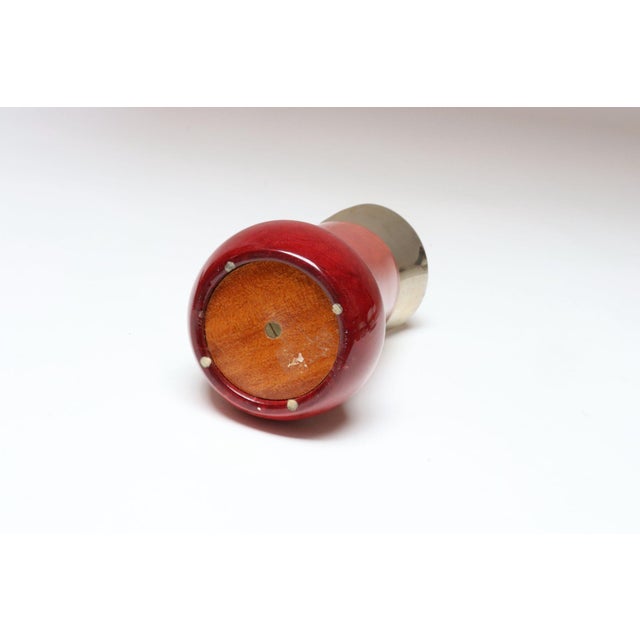 1950s 1950s Italian Modernist Pitcher in Brass and Dyed Red Goatskin by Aldo Tura For Sale - Image 5 of 18