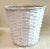 Wood Vintage White Wicker Waste Basket For Sale - Image 7 of 7