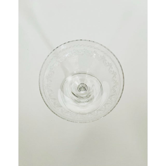 Early 20th Century Bryce Etched Glass Champagne Saucer For Sale In Jacksonville, FL - Image 6 of 8