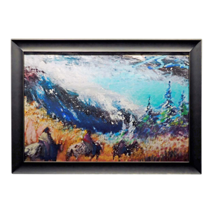 Earl Biss Three Riders in an Autumn Meadow#5Giclee on Canvas W/Custom Frame24x36