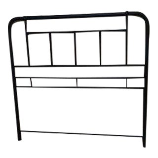 1990s Black Metal Traditional Headboard Full Size For Sale